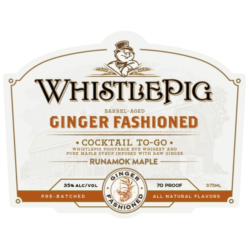 WhistlePig Ginger Fashioned Cocktail To-Go 375ml